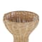 16.25" Brown Rattan Hourglass Vase with Dome Base